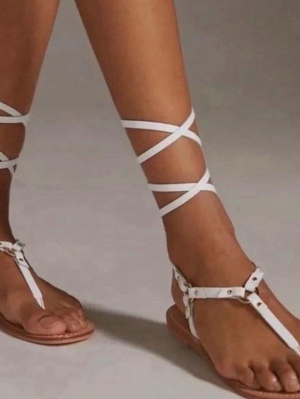 Anthropologie Pilcro Harness Strappy Flat Sandals